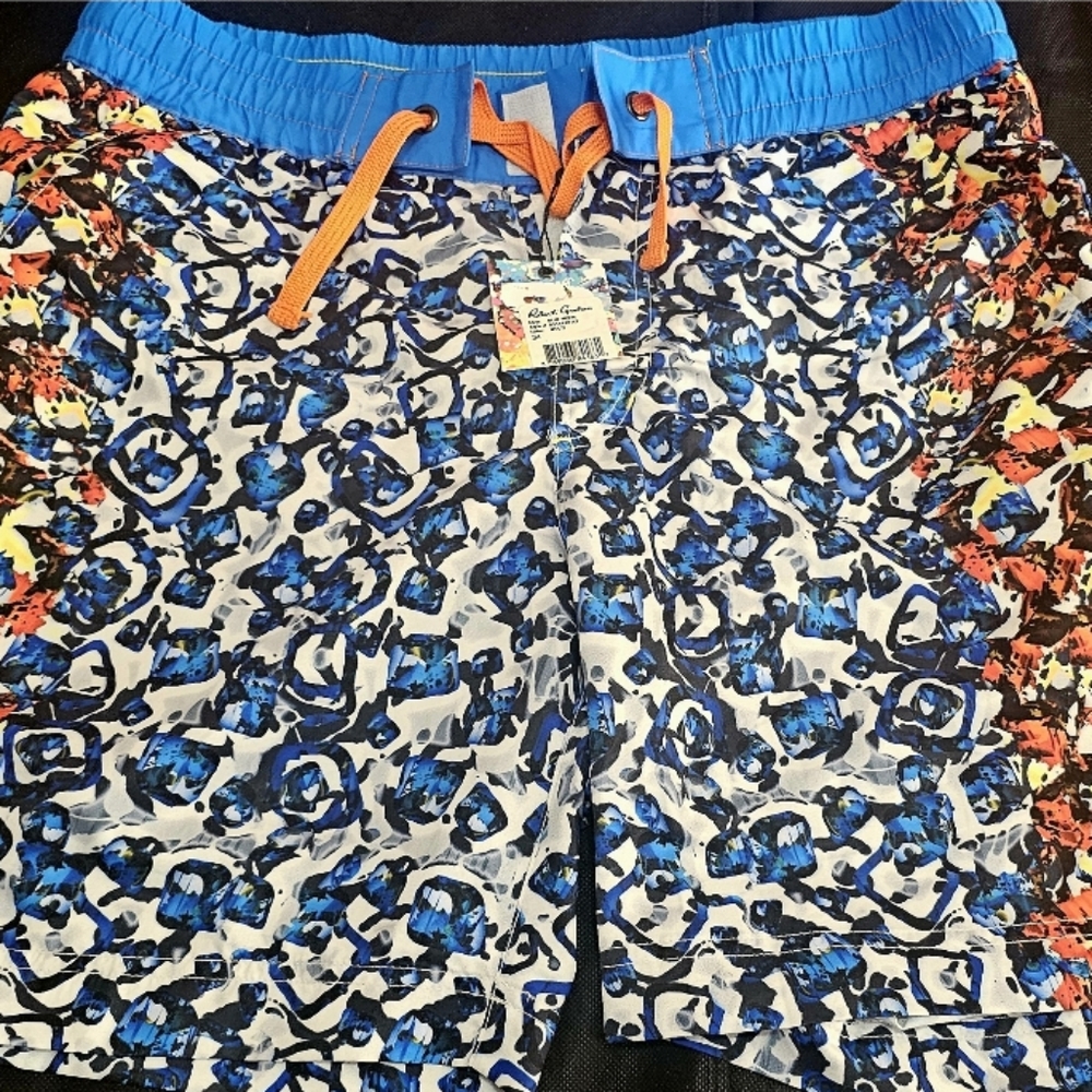 ROBERT GRAHAM Men's  Swim Board Short Size 38 New With Tags.